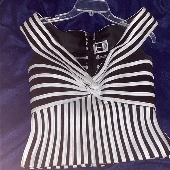 Tadashi Shoji Tops - Brand new Tadashi Off shoulder striped design top